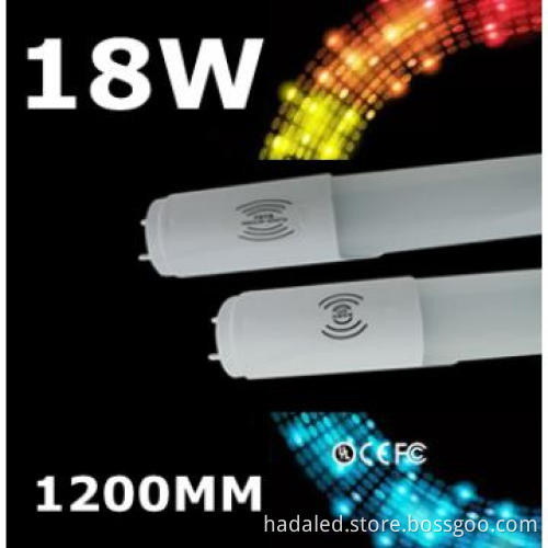 Microwave sensor T8 1.2m LED tube light 18W CE approval PF93